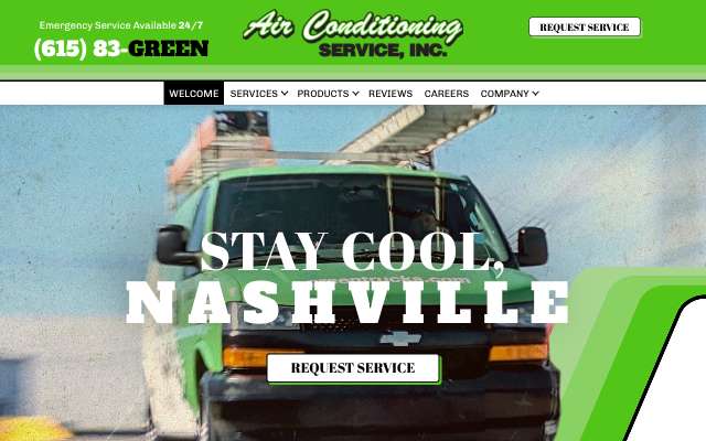 Air Conditioning Service, Inc.'s page as the assistant saw it