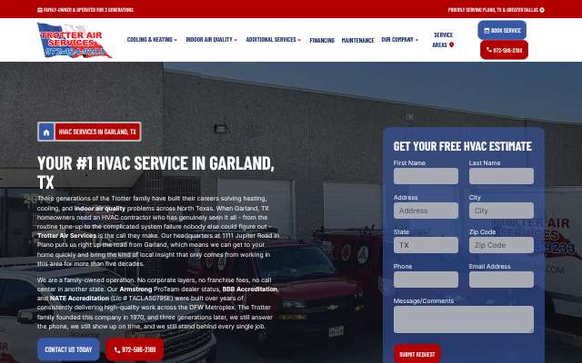 Trotter Air Services's page as the assistant saw it