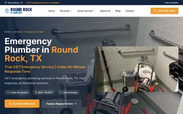 Page cited for Round Rock Plumbing