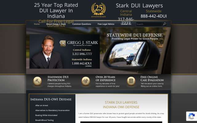 Stark DUI Lawyers (attorney Gregg Stark)'s page as the assistant saw it