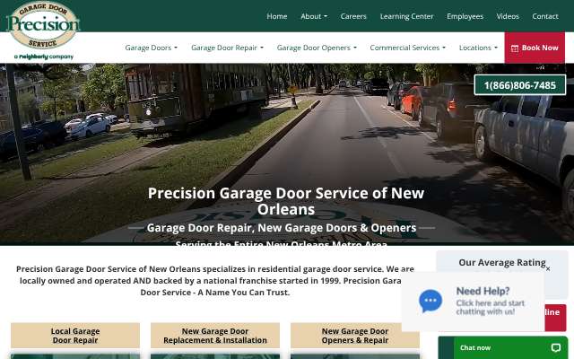 Precision Garage Door Service of New Orleans's page as the assistant saw it