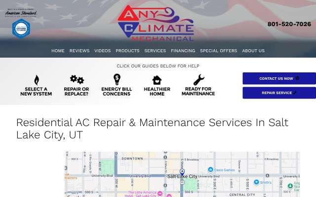 Any Climate Mechanical's page as the assistant saw it