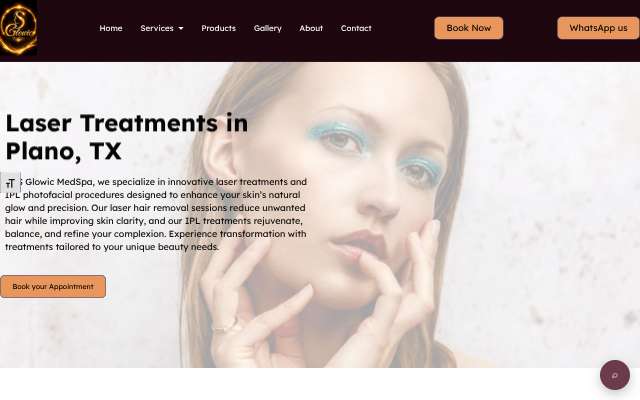 Page cited for S Glowic MedSpa (Plano)