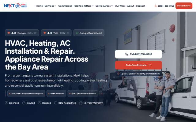 Page cited for NEXT HVAC