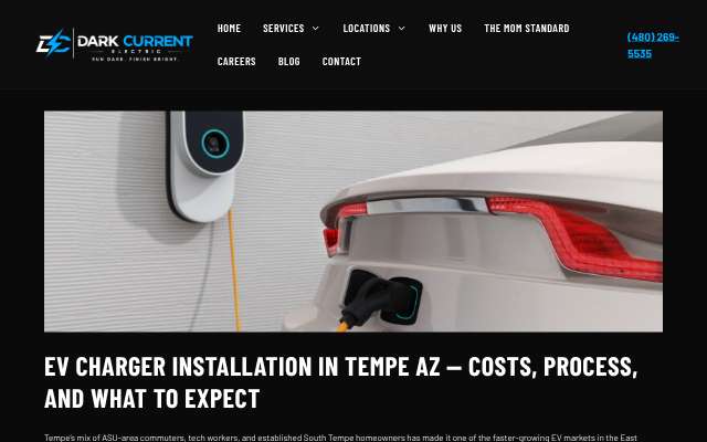 Dark Current Electric's page as the assistant saw it