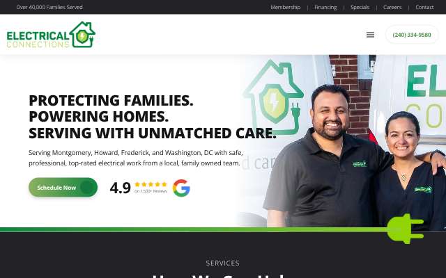 Electrical Connections's page as the assistant saw it