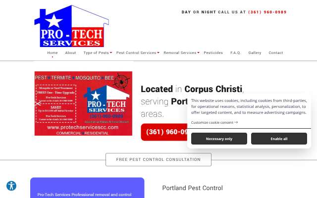 Page cited for Pro-Tech Services