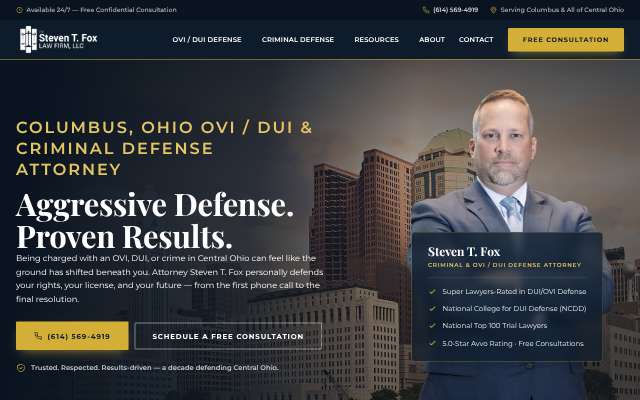 Steven T. Fox Law Firm's page as the assistant saw it