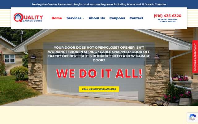 Page cited for Quality Garage Doors