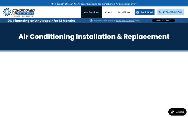 Conditioned Air Solutions's page as the assistant saw it