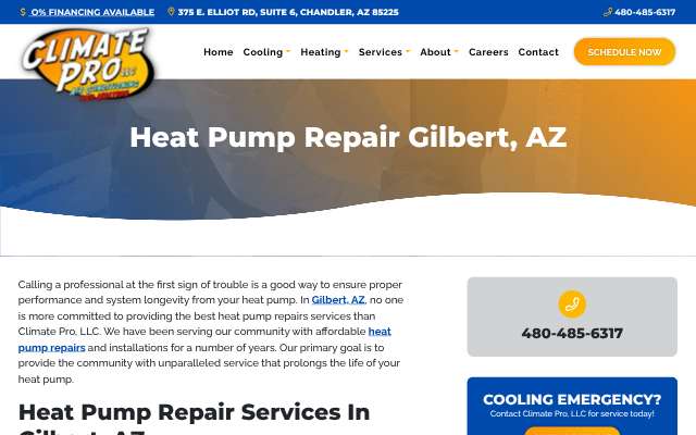 Climate Pro, LLC's page as the assistant saw it