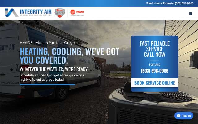 Integrity Air LLC's page as the assistant saw it