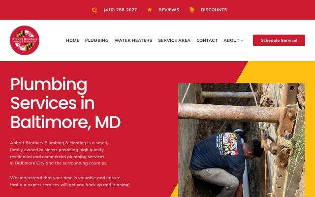 Abbott Brothers Plumbing & Heating of Maryland's page as the assistant saw it