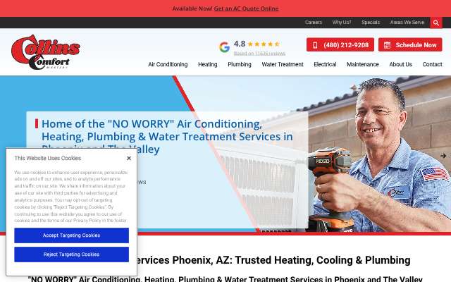 Collins Comfort Masters's page as the assistant saw it
