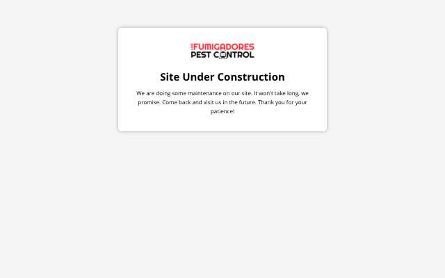 Los Fumigadores Pest Control's page as the assistant saw it