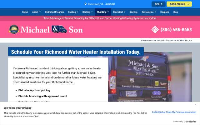 Michael & Son Services's page as the assistant saw it