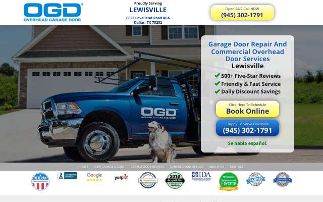 Page cited for OGD Overhead Garage Door
