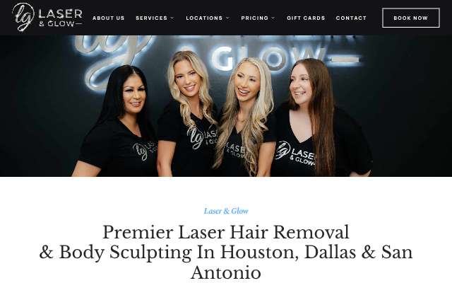Laser & Glow's page as the assistant saw it