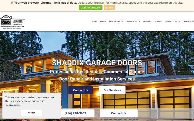Shaddix Garage Doors's page as the assistant saw it