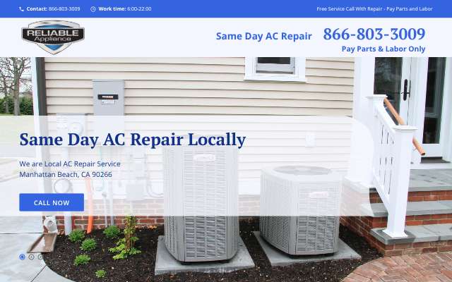 Page cited for Reliable AC Repair (Manhattan Beach)