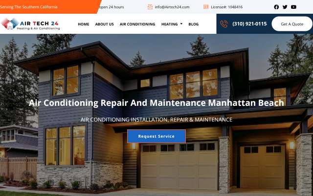 Air Tech 24 Heating and Air Conditioning, Inc.'s page as the assistant saw it