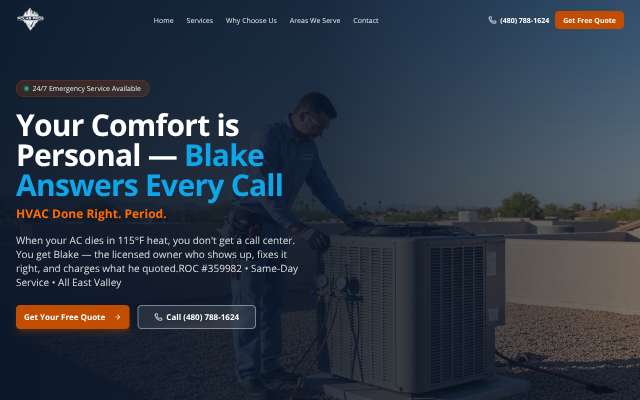 Polar Pros AZ's page as the assistant saw it