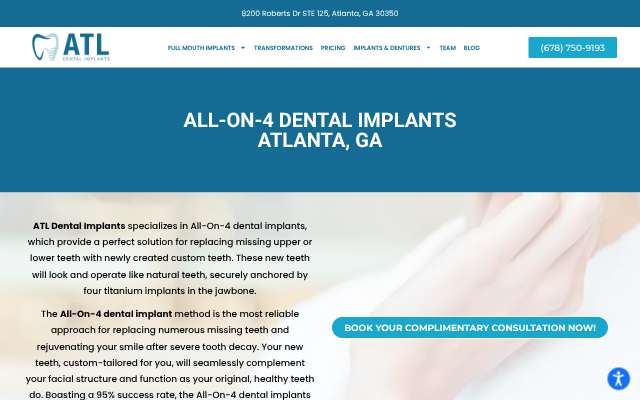 ATL Dental Implants's page as the assistant saw it