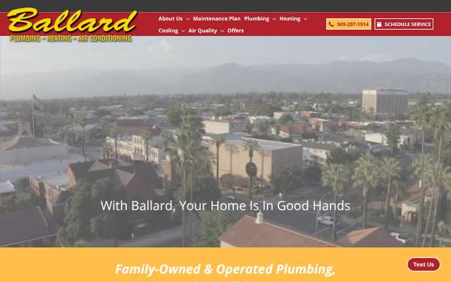 Ballard Plumbing Heating & Air Conditioning's page as the assistant saw it