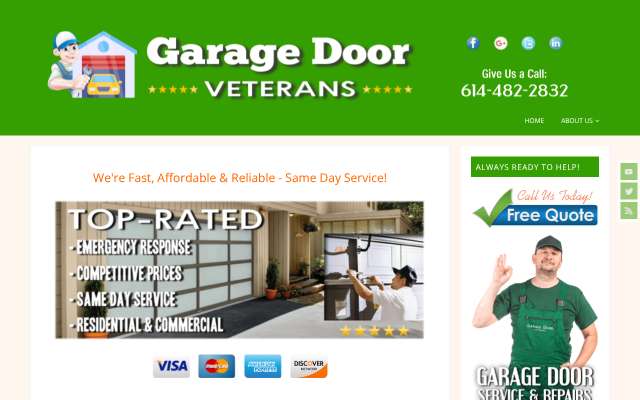 Garage Door Veterans (Columbus)'s page as the assistant saw it
