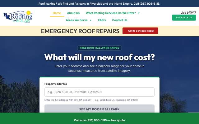 Page cited for Berry Roofing