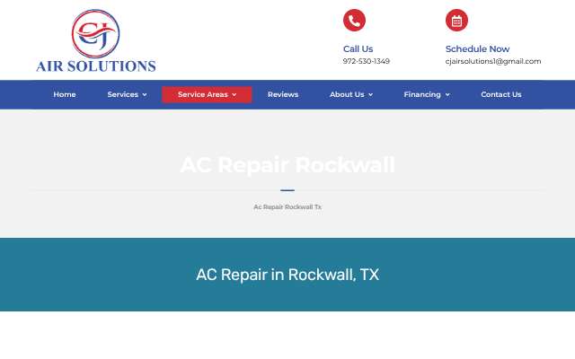 CJ Air Solutions's page as the assistant saw it
