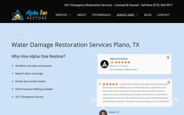 Page cited for Alpha One Restore