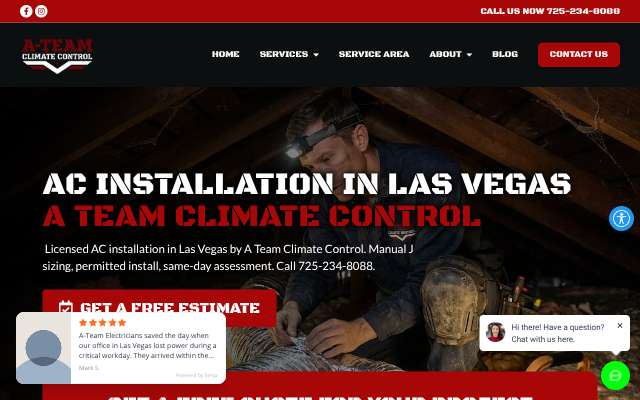 A Team Climate Control's page as the assistant saw it