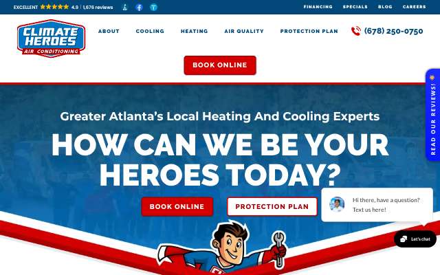 Climate Heroes LLC's page as the assistant saw it