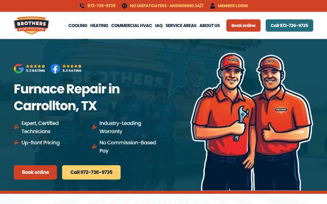 Brothers Air's page as the assistant saw it