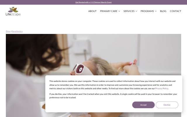 LifeScape Premier's page as the assistant saw it