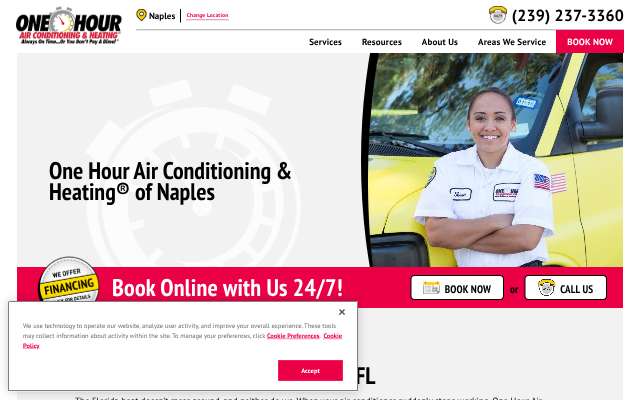 Page cited for One Hour Air Conditioning & Heating