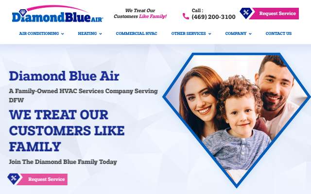 Diamond Blue Air's page as the assistant saw it