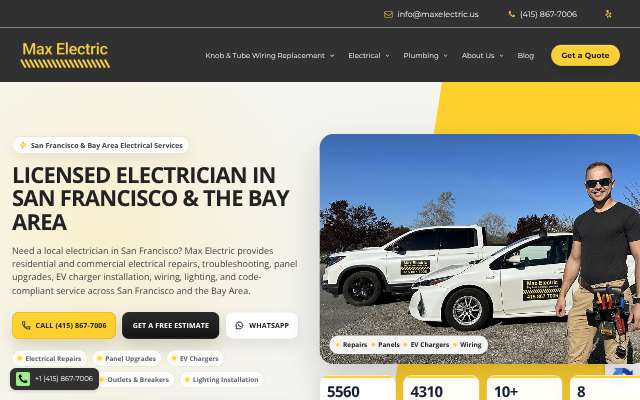 Page cited for Max Electric
