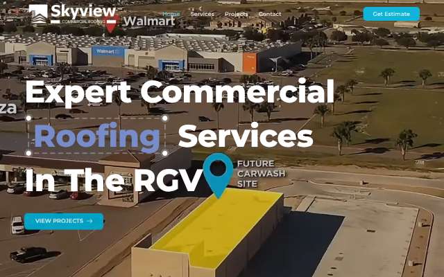 Skyview Commercial Roofing's page as the assistant saw it