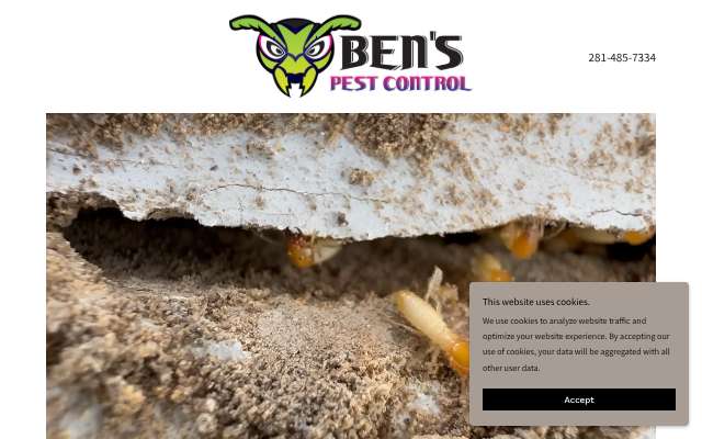 Page cited for Ben's Pest Control