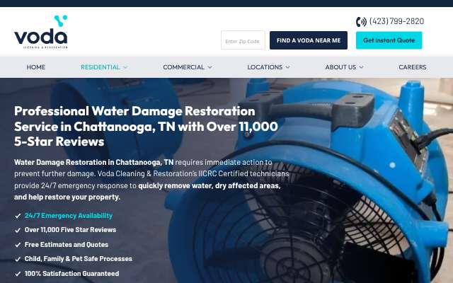 Page cited for Voda Cleaning & Restoration of Chattanooga
