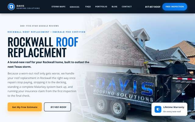 Page cited for Davis Roofing Solutions