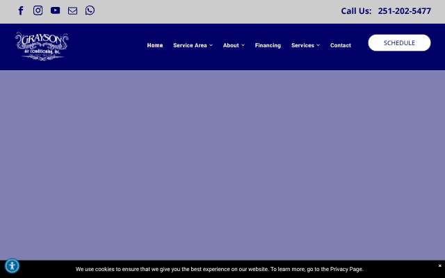Grayson Air Conditioning, Inc.'s page as the assistant saw it
