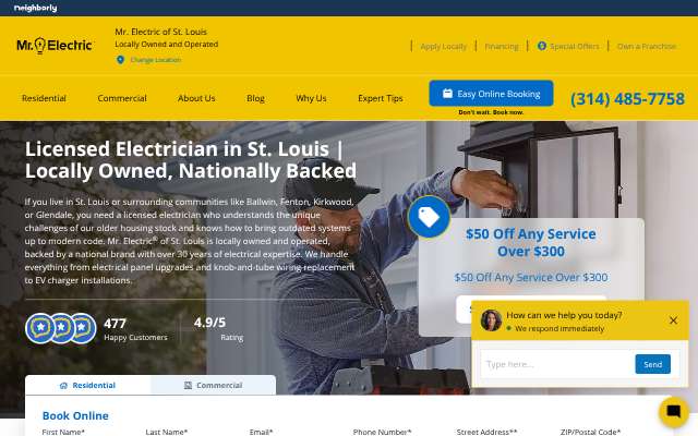 Page cited for Mr. Electric of St. Louis