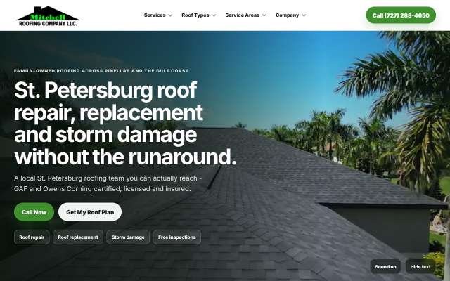 Mitchell Roofing Company, LLC's page as the assistant saw it