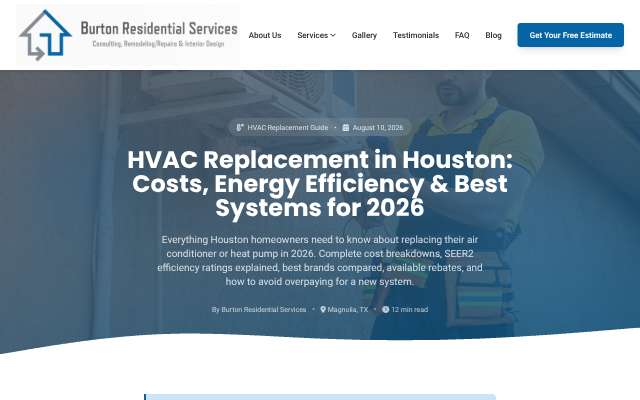 Burton Residential Services's page as the assistant saw it