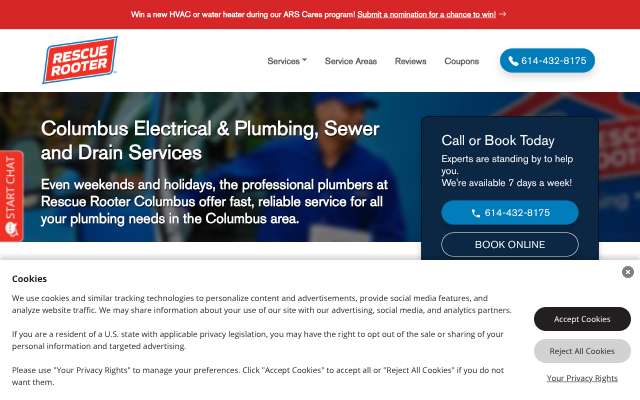 Rescue Rooter (ARS)'s page as the assistant saw it
