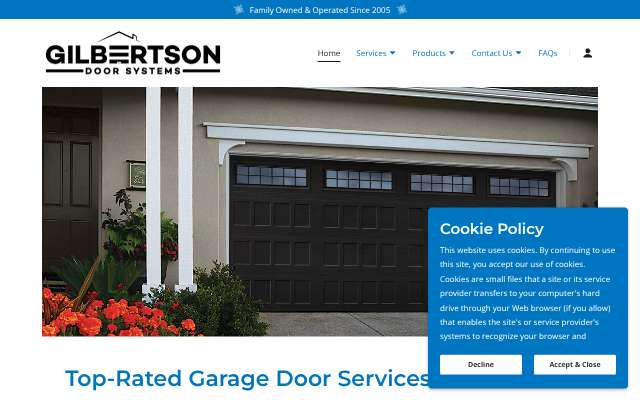 Gilbertson Door Systems's page as the assistant saw it