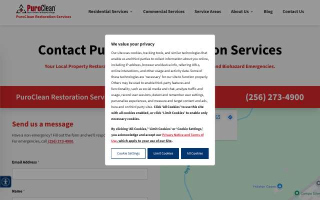 PuroClean Fort Payne's page as the assistant saw it